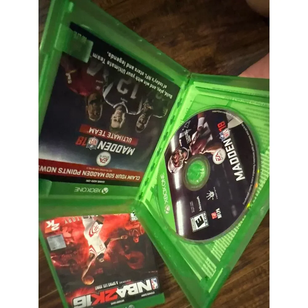 Microsoft Xbox One Video Games Lot of 3 Madden 16 NBA 2k16 Madden 18
